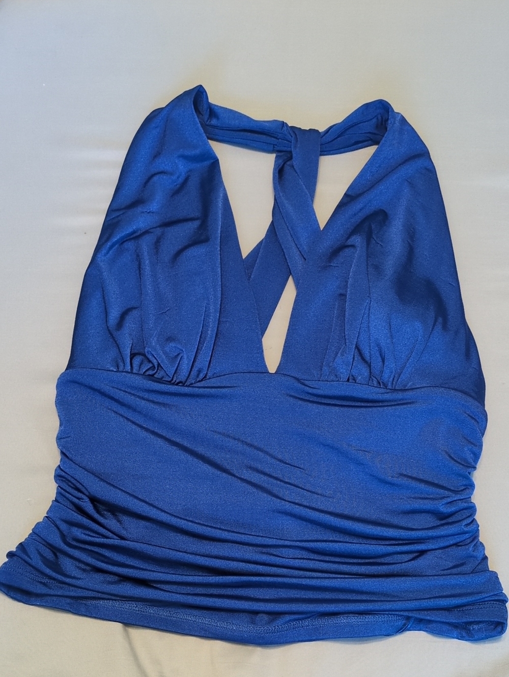 Guess Royal Blue Halter Crop Top
